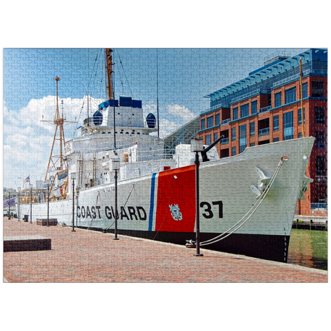 puzzleplate Taney (WHEC-37) Coast Guard vessel at the Maritime Museum in Baltimore, Maryland. 1000 Jigsaw Puzzle
