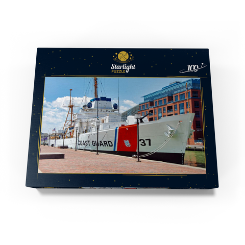 Taney WHEC-37 Coast Guard vessel at the Maritime Museum in Baltimore Maryland 100 Jigsaw Puzzle box view1