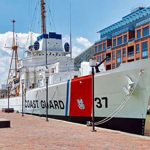 Taney WHEC-37 Coast Guard vessel at the Maritime Museum in Baltimore Maryland 100 Jigsaw Puzzle 3D Modell