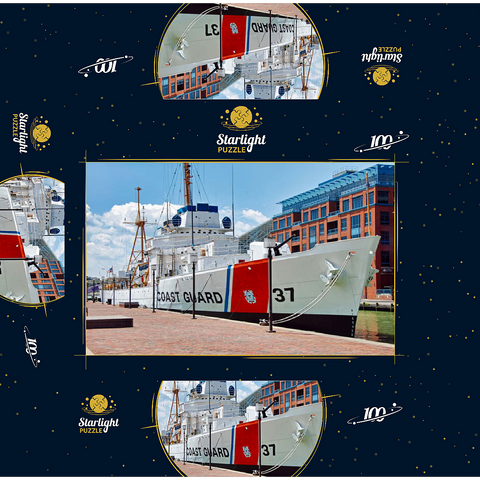 Taney WHEC-37 Coast Guard vessel at the Maritime Museum in Baltimore Maryland 100 Jigsaw Puzzle box 3D Modell