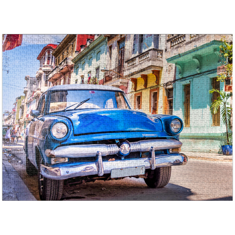 puzzleplate Vintage car in Havana, Cuba 1000 Jigsaw Puzzle