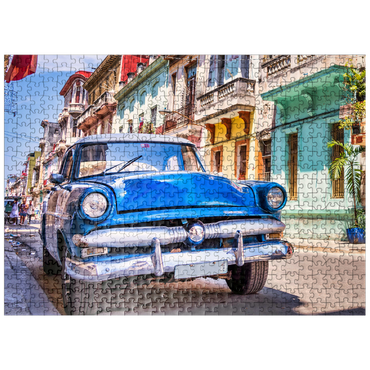 puzzleplate Vintage car in Havana Cuba 500 Jigsaw Puzzle