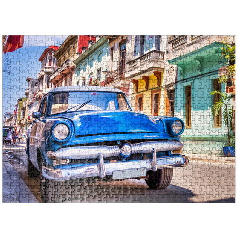 puzzleplate Vintage car in Havana Cuba 500 Jigsaw Puzzle