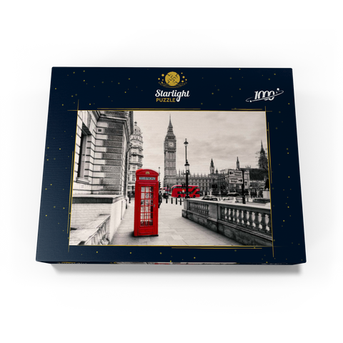 Red telephone box in London 1000 Jigsaw Puzzle box view1