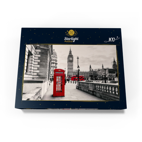 Red telephone box in London 100 Jigsaw Puzzle box view1