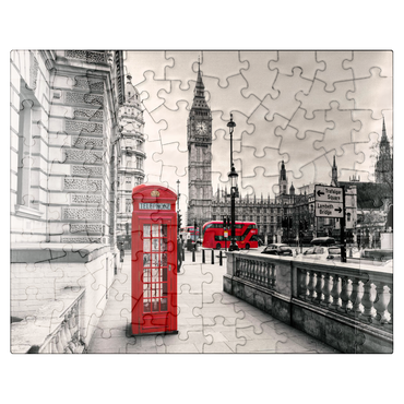 puzzleplate Red telephone box in London 100 Jigsaw Puzzle