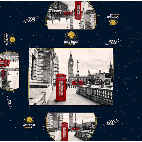 Red telephone box in London 500 Jigsaw Puzzle box 3D Modell