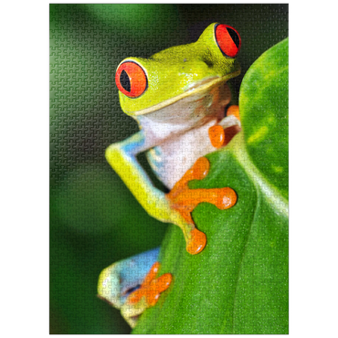 puzzleplate Green tree frog 1000 Jigsaw Puzzle