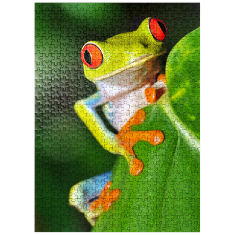 puzzleplate Green tree frog 500 Jigsaw Puzzle