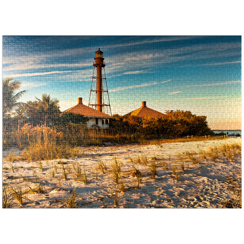 puzzleplate Sanibel Island Lighthouse in Sanibel Island, Florida 1000 Jigsaw Puzzle