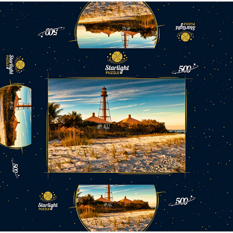 Sanibel Island Lighthouse in Sanibel Island Florida 500 Jigsaw Puzzle box 3D Modell