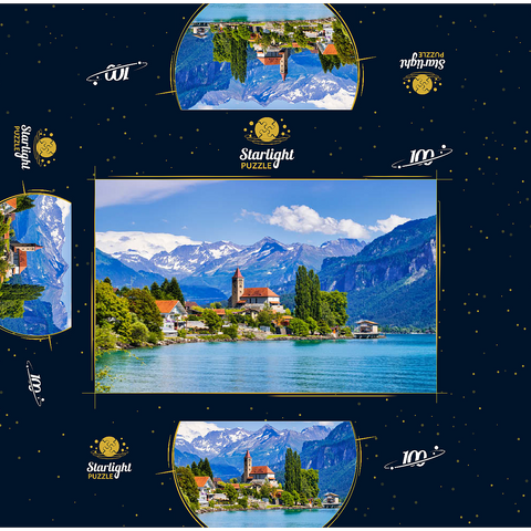 Town of Brienz on Lake Brienz near Interlaken, Switzerland 100 Jigsaw Puzzle box 3D Modell