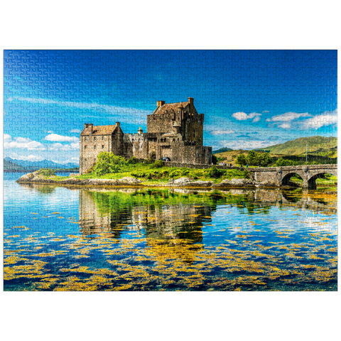 puzzleplate Eilean Donan Castle on a warm summer day - Dornie, Scotland 1000 Jigsaw Puzzle