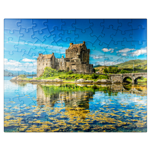 puzzleplate Eilean Donan Castle on a warm summer day - Dornie, Scotland 100 Jigsaw Puzzle