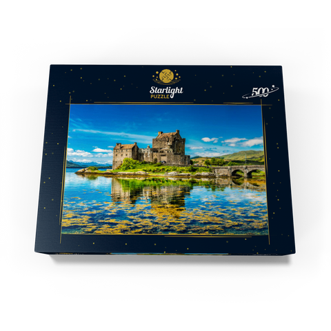 Eilean Donan Castle on a warm summer day - Dornie, Scotland 500 Jigsaw Puzzle box view1