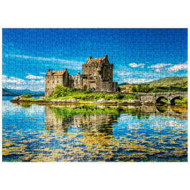 puzzleplate Eilean Donan Castle on a warm summer day - Dornie, Scotland 500 Jigsaw Puzzle
