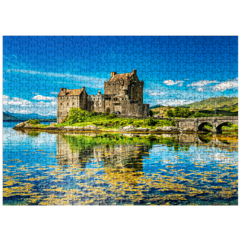 puzzleplate Eilean Donan Castle on a warm summer day - Dornie, Scotland 500 Jigsaw Puzzle