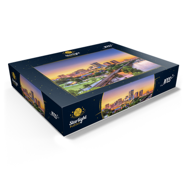 Richmond, Virginia, USA, downtown skyline by the river at dusk 1000 Jigsaw Puzzle box view1
