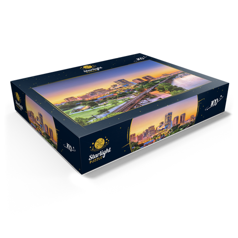 Richmond, Virginia, USA, downtown skyline by the river at dusk 100 Jigsaw Puzzle box view1