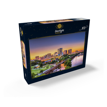 Richmond, Virginia, USA, downtown skyline by the river at dusk 100 Jigsaw Puzzle box view1