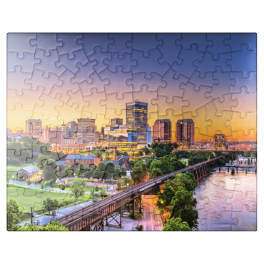 puzzleplate Richmond, Virginia, USA, downtown skyline by the river at dusk 100 Jigsaw Puzzle