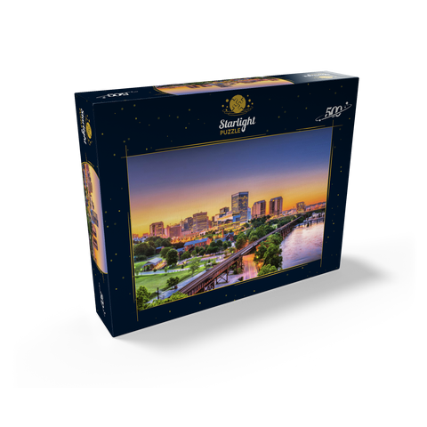Richmond, Virginia, USA, downtown skyline by the river at dusk 500 Jigsaw Puzzle box view1