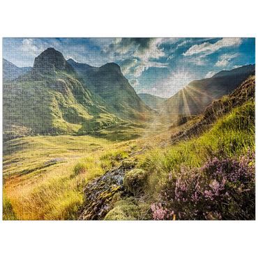 puzzleplate Valley view below the mountains of Glencoe, Lochaber, Highlands, Scotland 1000 Jigsaw Puzzle