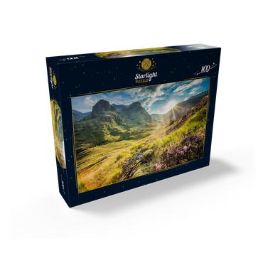 Valley view below the mountains of Glencoe, Lochaber, Highlands, Scotland 100 Jigsaw Puzzle box view1