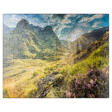 puzzleplate Valley view below the mountains of Glencoe, Lochaber, Highlands, Scotland 100 Jigsaw Puzzle