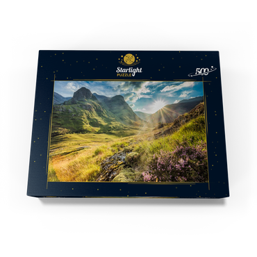 Valley view below the mountains of Glencoe, Lochaber, Highlands, Scotland 500 Jigsaw Puzzle box view1