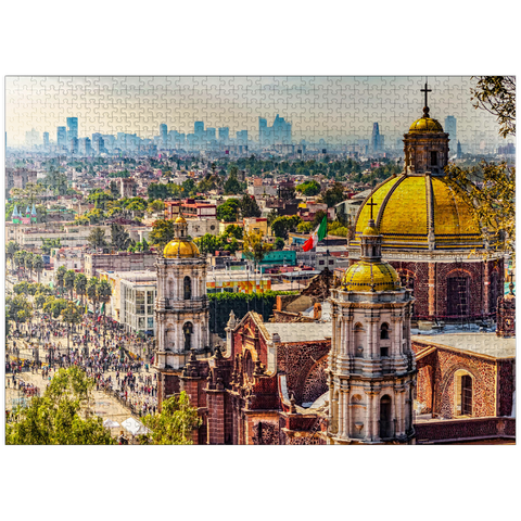 puzzleplate Domes of the old basilica and cityscape of Mexico City 1000 Jigsaw Puzzle