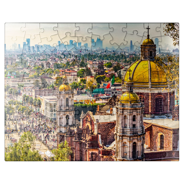 puzzleplate Domes of the old basilica and cityscape of Mexico City 100 Jigsaw Puzzle