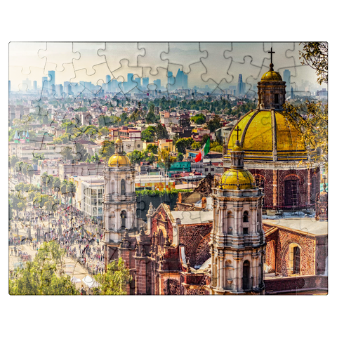 puzzleplate Domes of the old basilica and cityscape of Mexico City 100 Jigsaw Puzzle