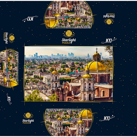 Domes of the old basilica and cityscape of Mexico City 100 Jigsaw Puzzle box 3D Modell