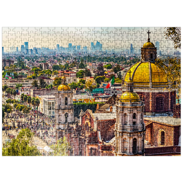 puzzleplate Domes of the old basilica and cityscape of Mexico City 500 Jigsaw Puzzle