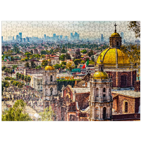 puzzleplate Domes of the old basilica and cityscape of Mexico City 500 Jigsaw Puzzle