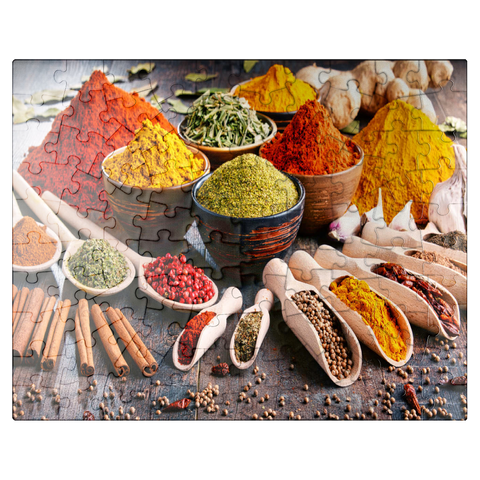 puzzleplate A variety of spices and herbs on the kitchen table 100 Jigsaw Puzzle