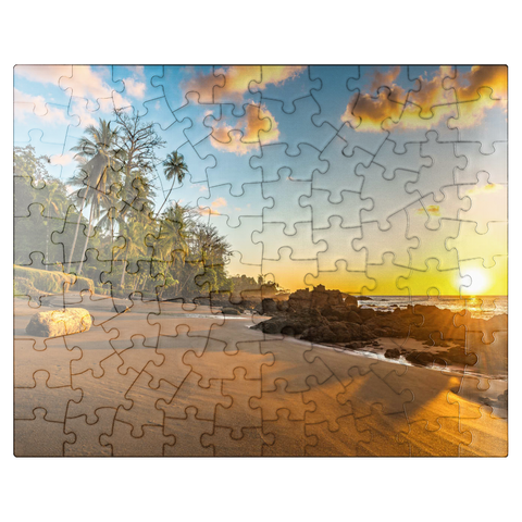 puzzleplate Tropical sunset on the Pacific coast of Costa Rica 100 Jigsaw Puzzle