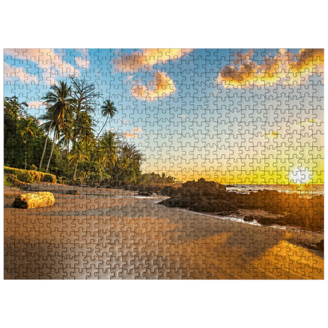 puzzleplate Tropical sunset on the Pacific coast of Costa Rica 500 Jigsaw Puzzle