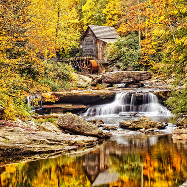 The Glade Creek Grist Mill in Babcock State Park in southern West Virginia. 1000 Jigsaw Puzzle 3D Modell