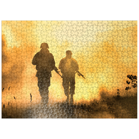puzzleplate Marines in action 500 Jigsaw Puzzle