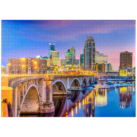 puzzleplate Skyline of downtown Minneapolis in Minnesota, USA 1000 Jigsaw Puzzle