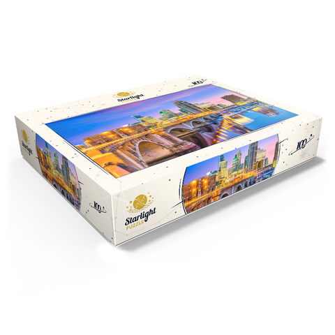 Skyline of downtown Minneapolis in Minnesota, USA 100 Jigsaw Puzzle box view1