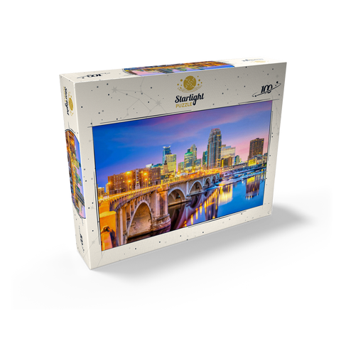 Skyline of downtown Minneapolis in Minnesota, USA 100 Jigsaw Puzzle box view1