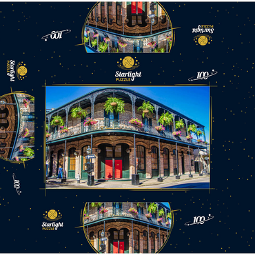 French Quarter in New Orleans, Louisiana 100 Jigsaw Puzzle box 3D Modell