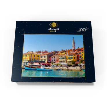 Colorful Rovinj in Istria with boats in harbor, Croatia 1000 Jigsaw Puzzle box view1