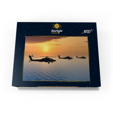 Apache helicopter over the sea 1000 Jigsaw Puzzle box view1