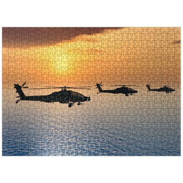 puzzleplate Apache helicopter over the sea 500 Jigsaw Puzzle