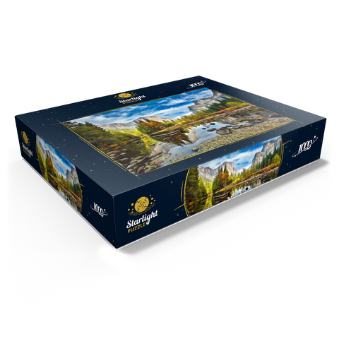 El Capitan and Merced River in autumn, California, USA 1000 Jigsaw Puzzle box view1