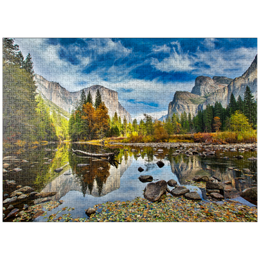 puzzleplate El Capitan and Merced River in autumn, California, USA 1000 Jigsaw Puzzle